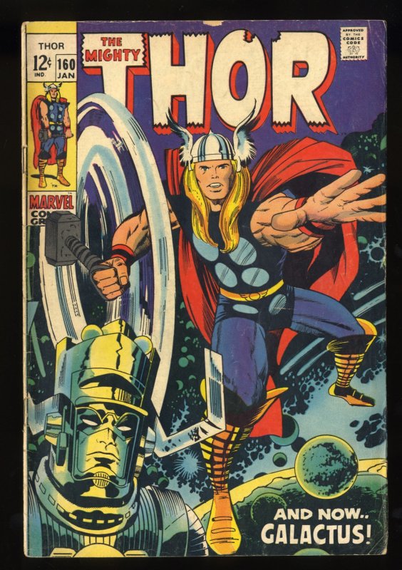 Thor #160 VG- 3.5 Galactus!