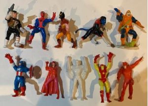 Vintage 1990 Marvel Comics PVC 3 Figurine SET of 23! Silver Surfer! Wolverine+