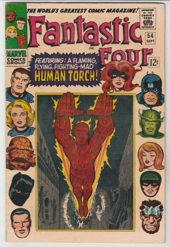 Fantastic Four #54 strict FN/VF+ 7.5 High-Grade Appear- The Inhumas, Black Bolt