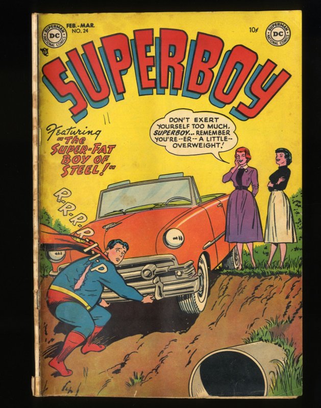 Superboy #24 VG 4.0 Win Mortimer Cover!