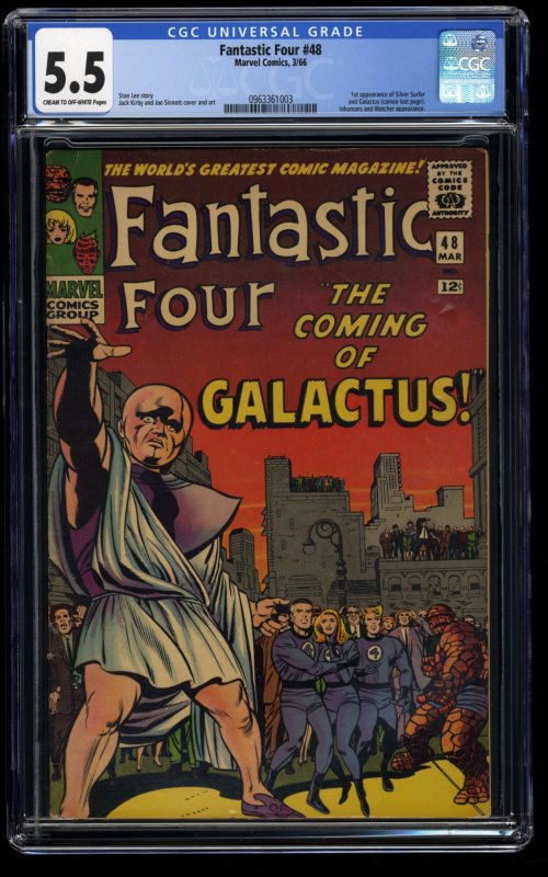 Fantastic Four #48 CGC FN- 5.5 1st Galactus Silver Surfer!