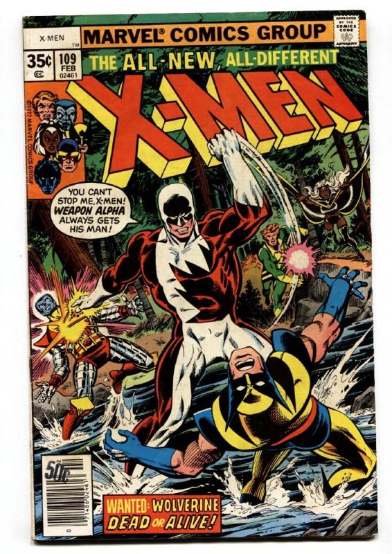 X-MEN #109 1977-comic book 1st Weapon Alpha-MARVEL COMICS FN