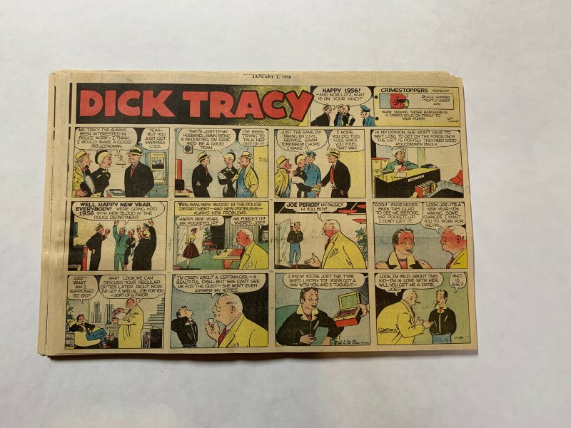 Dick Tracy Newspaper Comics Sundays 1956 Complete Year 53 Total Great Shape!