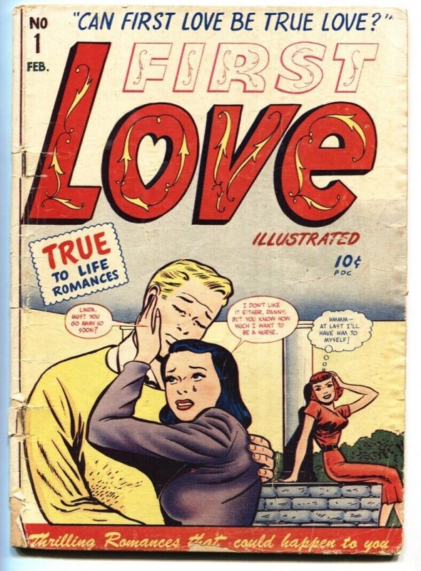 First Love Illustrated #1 1949-Harvey Golden Age Romance- headlights!