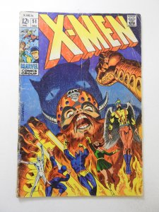 The X-Men #51 (1968) VG- Condition 1/2 in spine split, moisture stain