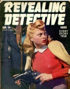 REVEALING DETECTIVE-JAN/1945-DEATH MOVES IN-SKELETON IN A WAREHOUSE G/VG