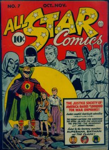 All Star Comics #7 1st Batman Superman in Story! Qualified FN-VF Pre-All Star #8