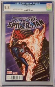 Amazing Spider-Man #3 Marvel 2016 CGC 9.8  Alex Ross Variant Top Census Grade