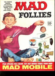 MAD FOLLIES #4 1966-HIGH GRADE-JOKE MAGAZINE VF/NM