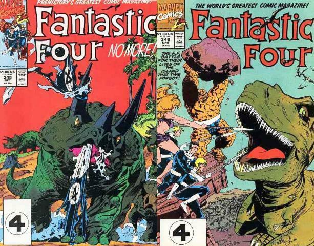 FANTASTIC FOUR 345-346 NukeBusters FF vs DINOSAURS!