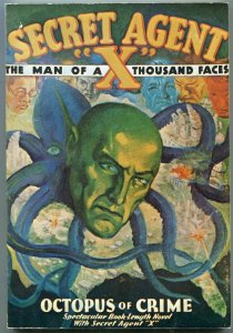 Secret Agent X September 1934- Pulp Reprint- Octopus of Crime