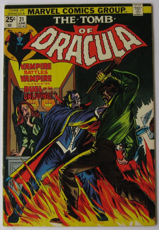 Tomb of Dracula #21 (Jun 1974, Marvel), VFN condition (8.0), Blade appearance