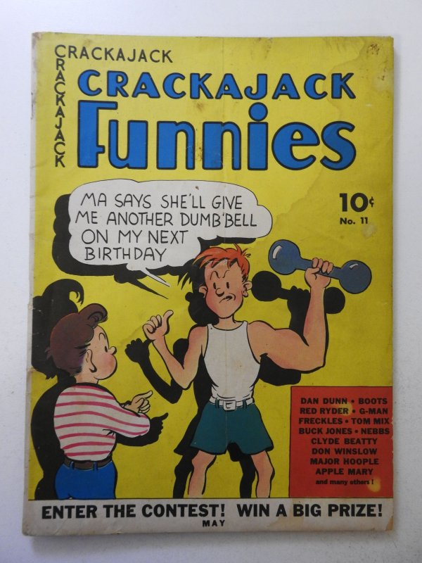 Crackajack Funnies #11 (1939) GD+ Condition moisture stain, stamp bc
