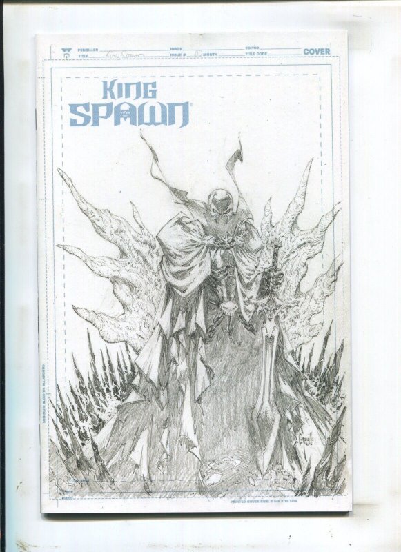 King Spawn #1 - 1:50 Greg Capullo Black & White Sketch Variant (9.2) 2021