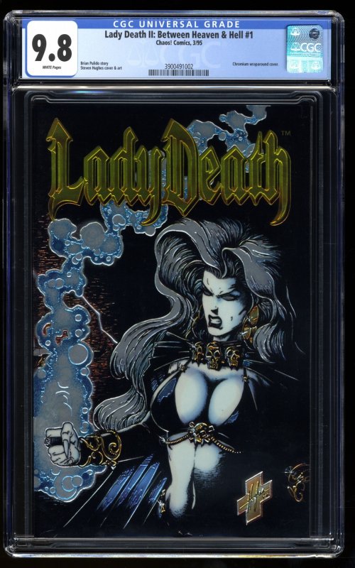 Lady Death II: Between Heaven & Hell #1 CGC NM/M 9.8 Limited Chromium Edition!