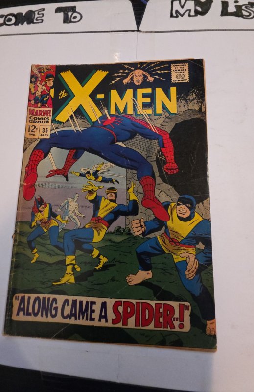 The X-Men #35 (1967)spiderman crossover low gradeSee description