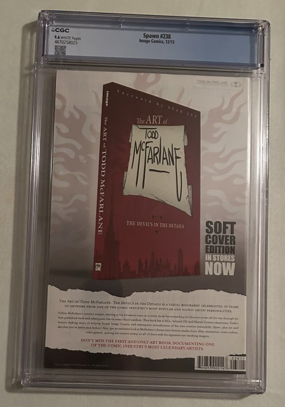 Spawn #238 CGC 9.6 White Pages Todd McFarlane Low Print Run