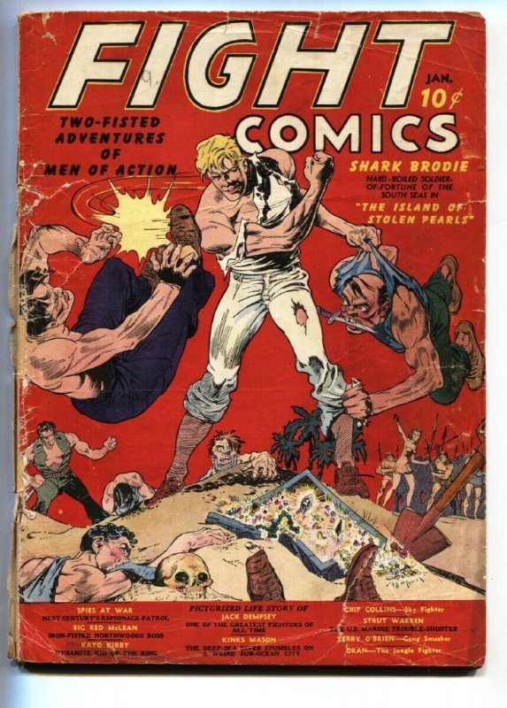 FIGHT COMICS #1-FICTION HOUSE-1940-EISNER-CLASSIC COVER-GOLDEN-AGE