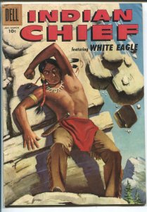 INDIAN CHIEF #25-1957-DELL-PAINTED COVER-WHITE EAGLE-fn minus