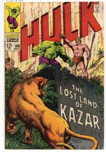 The Incredible Hulk #109 (1968).  See Discription.  (16)