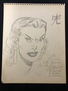 Dragon Lady Sketch by George Wunder April 1952- Terry & the Pirates