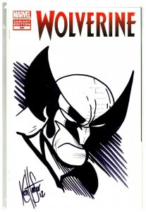 WOLVERINE #300 HAND DRAWN SKETCH AND SIGNED BY KEN HAESER WITH COA.