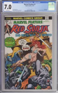 Marvel! Marvel Feature #1 (1975) CGC 7.5! Red Sonja! 