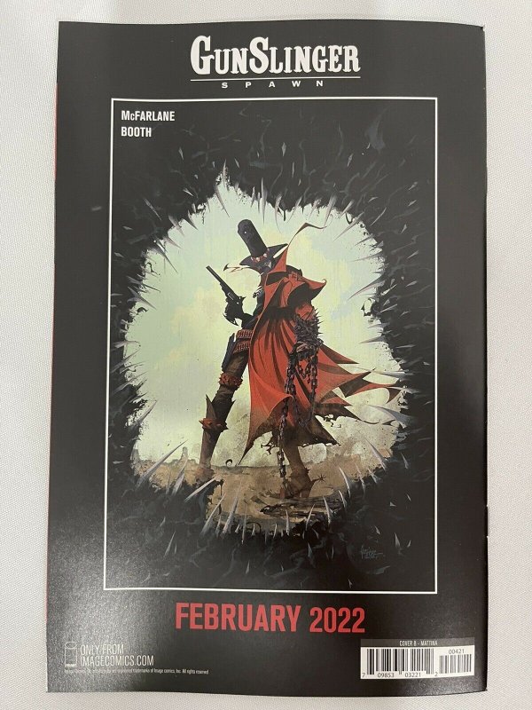 Gunslinger Spawn 4 Cover B Mattina Comic 1st Print 2021 NM