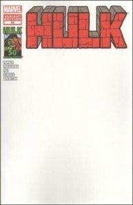 (2012) HULK #50 BLANK VARIANT COVER! RARE!