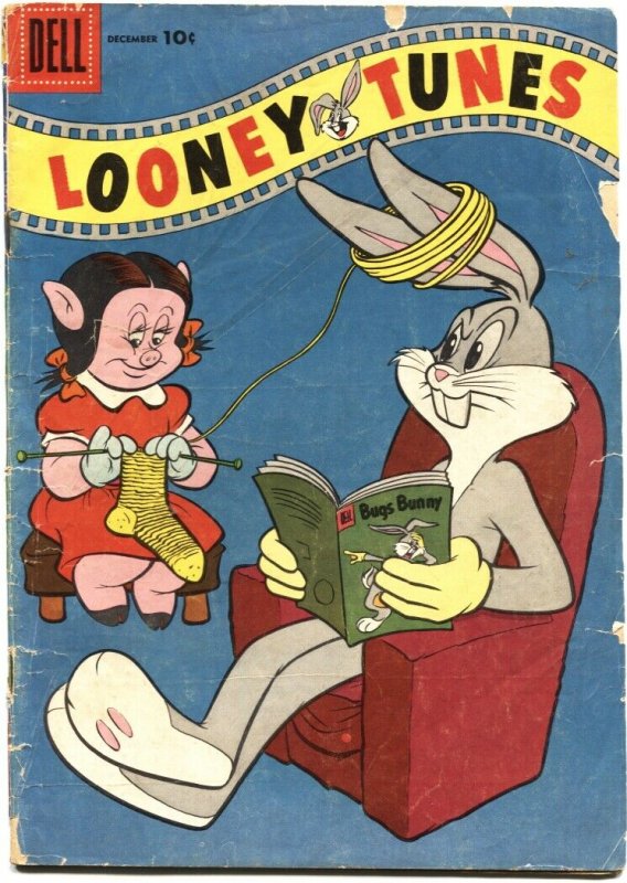 LOONEY TUNES #182-1956-BUGS BUNNY READS A COMIC BOOK on COVER-DELL