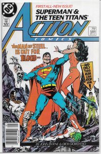 Action Comics   vol. 1   #584 VG Superman/Teen Titans, Byrne