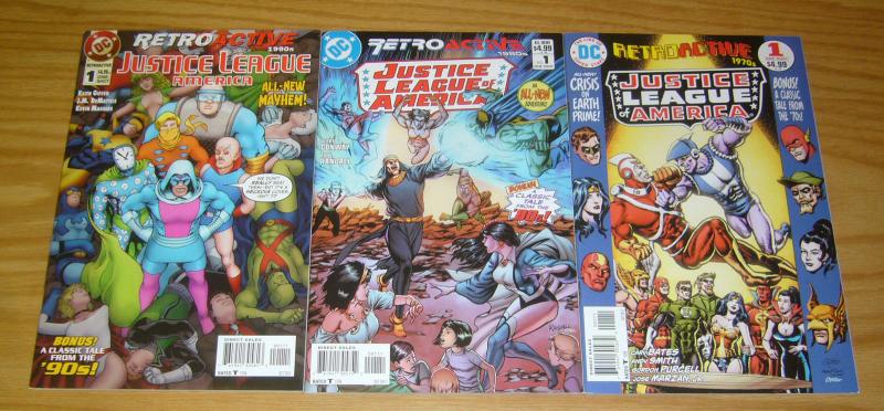 DC Retroactive: Justice League of America set of (3) VF/NM complete 70s 80s 90s