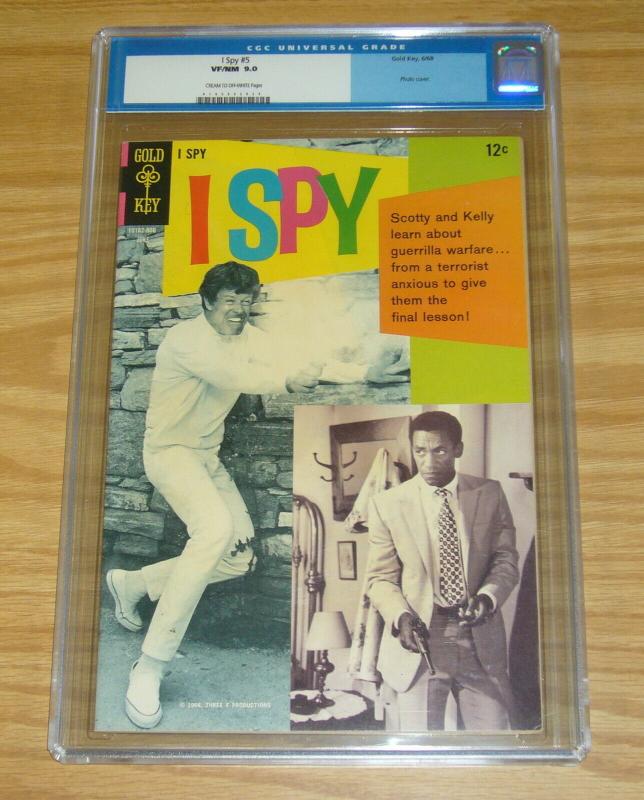 I Spy #5 CGC 9.0 silver age gold key comics - BILL COSBY photo cover 1968