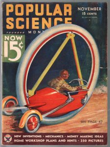 Popular Science 11/1933-Wittmack cover-ancient civilized men in America-VG