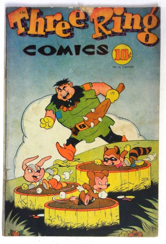 Three Ring Comics #1 (1945) Golden-Age Funny Animal DC VG-