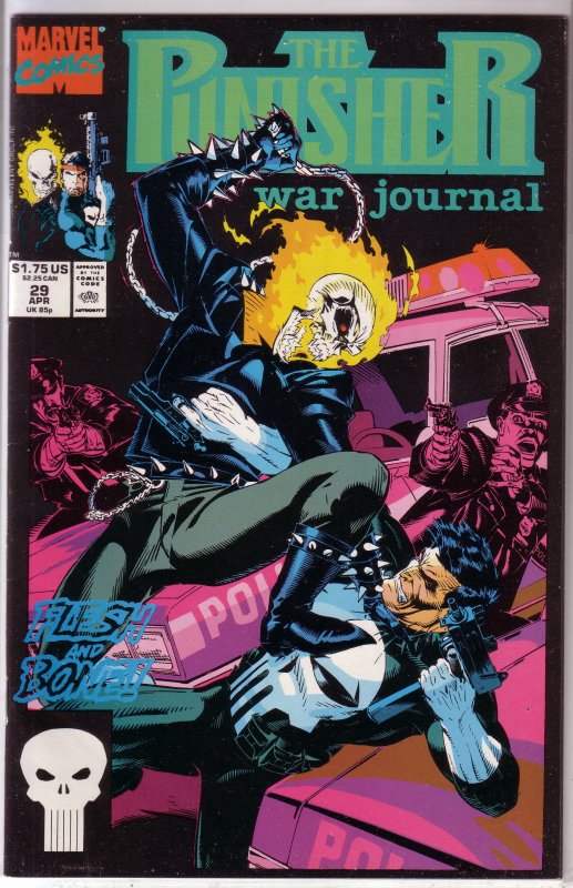 Punisher War Journal (vol. 1, 1988) #29 VF Baron/Texeira, Ghost Rider