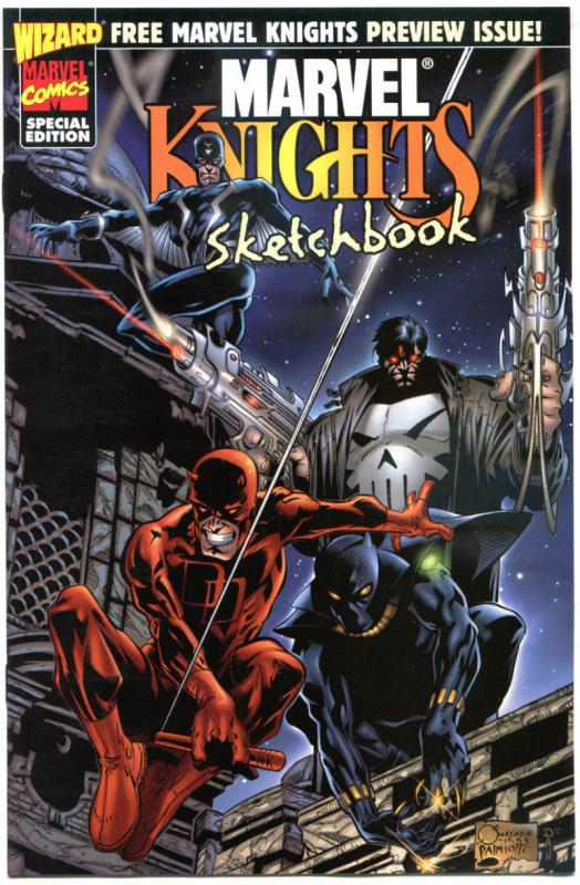 MARVEL KNIGHTS SKETCHBOOK, NM-, Preview, Daredevil, Punisher, Black Panther,1998