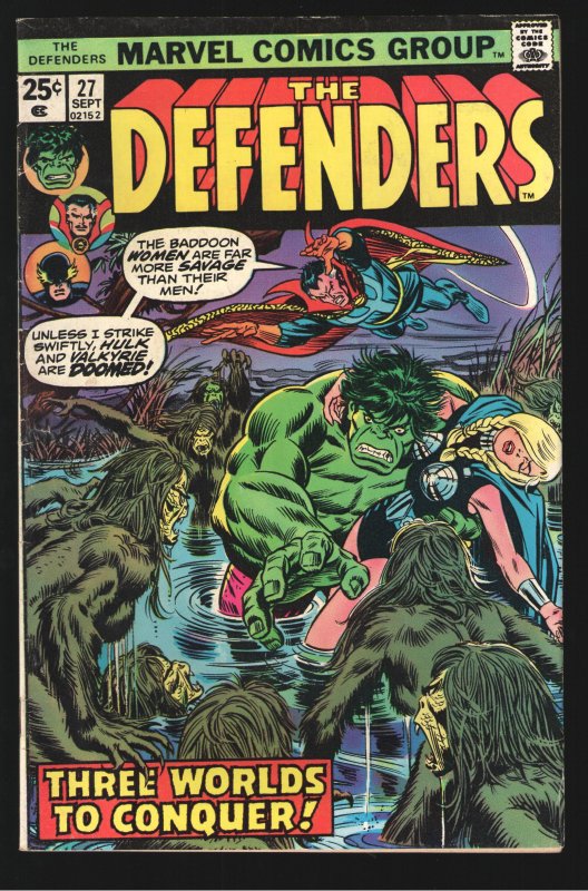 DEFENDERS 27 F 6.0 #28 F/VF 7.0;1st APPEARANCE STARHAWK.