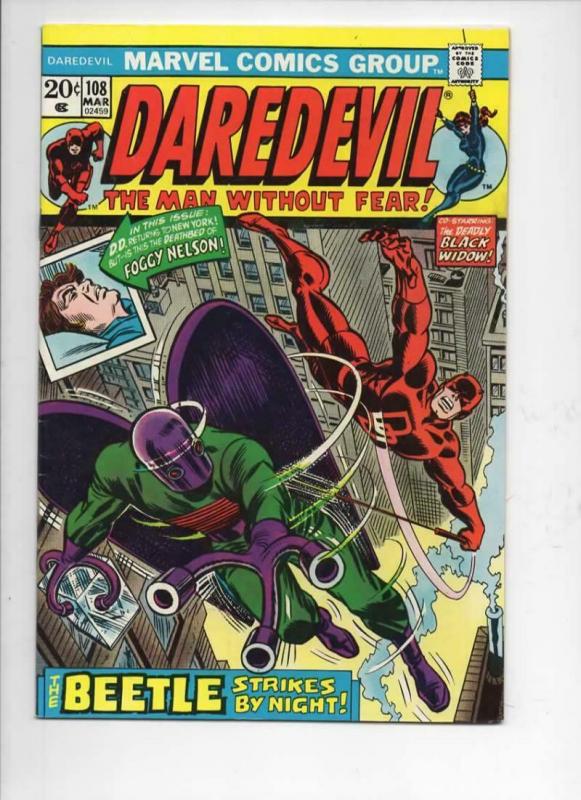 DAREDEVIL #108 VF Black Widow, Murdock, Beetle, 1964 1974, more Marvel in store 