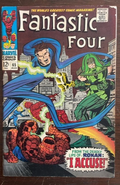 Fantastic Four #65; 1st App Ronan the Accuser (1967)