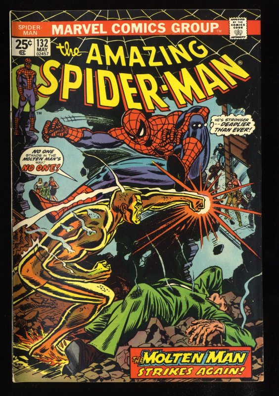 Amazing Spider-Man #132 FN/VF 7.0 Molten Man!