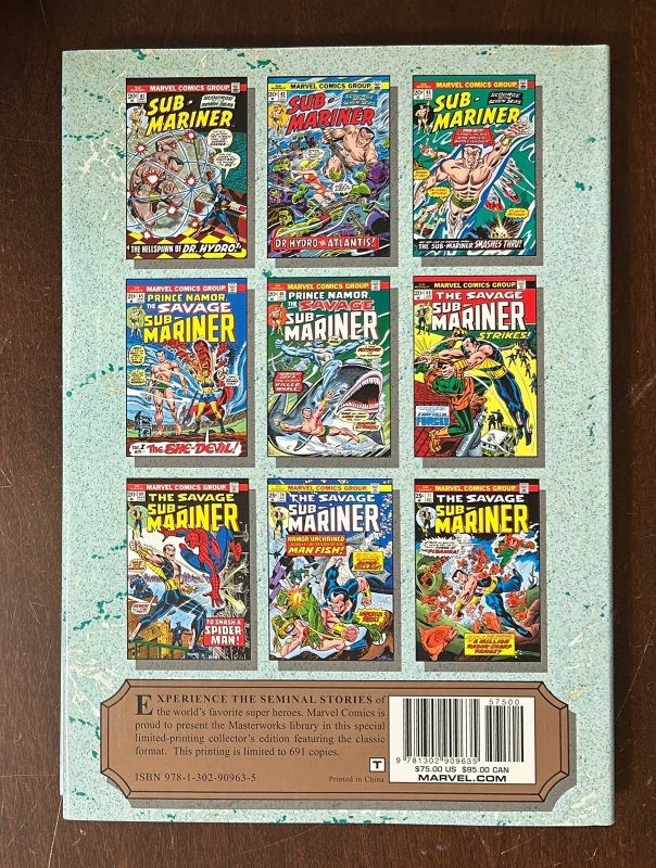 Marvel Masterworks Marvel Sub-Mariner Book 8 HC Variant Cover Vol 255