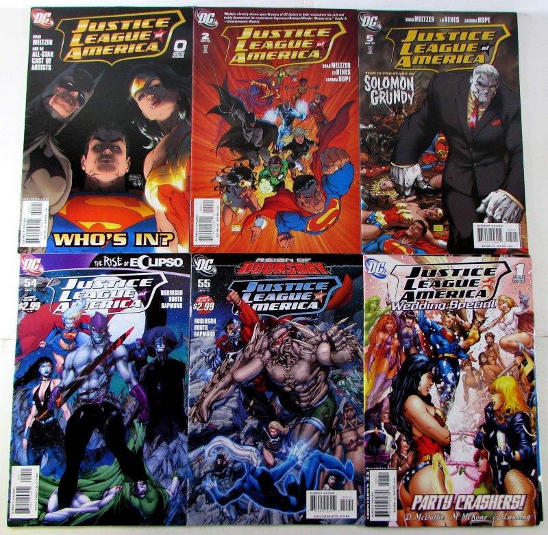 Justice League America Lot 6 #0, 2, 5, 54, 55, Wedding Special 1 2006 DC Comics
