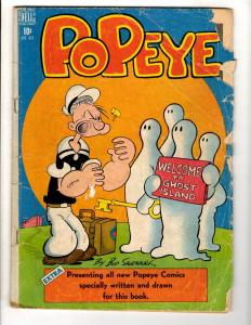 Popeye # 3 GD Dell Golden Age Comic Book Bud Sagendorf Ghost Island JL2