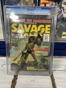 SAVAGE TALES #1 - CGC 9.2- OW/WP  1ST APP & ORIGIN OF MAN-THING CRACKED CASE