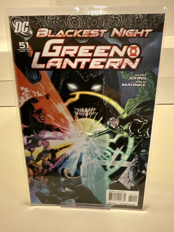 Green Lantern #51  2010  Geoff Johns!  Blackest Night!