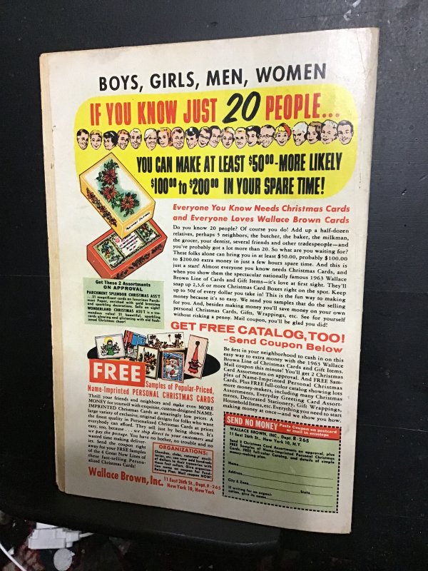 Superman #164 (1963) Luther beats up Superman! VG+ Red sun!