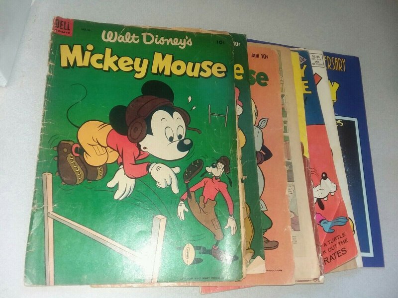 Mickey Mouse 8 Issue Golden Silver Bronze Age Comics Lot Run Set Collection