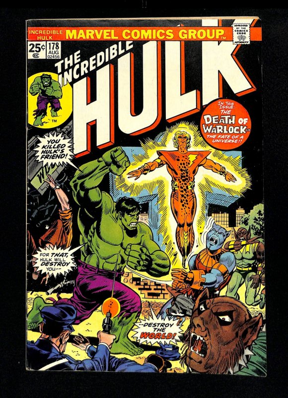 Incredible Hulk (1962) #178 Death of Adam Warlock!