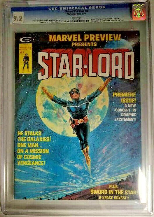 Marvel Preview #4~ 1976~ CGC 9.2 (NM-) 1st App. of Star-Lord & Sword in the Star